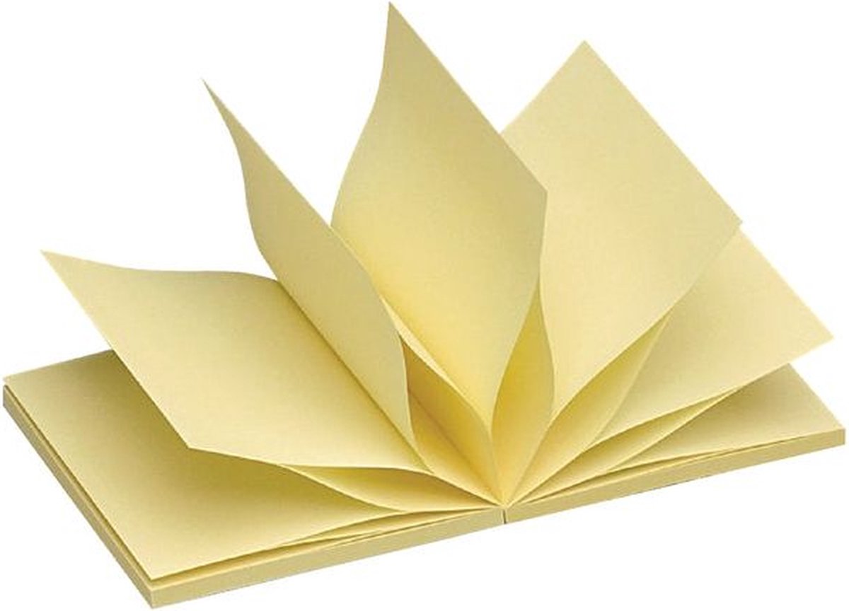 Memoblok Quantore Z-Note 76x76mm geel | 6 stuks